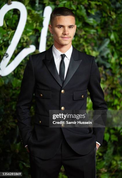 Romeo Beckham attends The Fashion Awards 2021 at the Royal Albert Hall on November 29, 2021 in London, England.