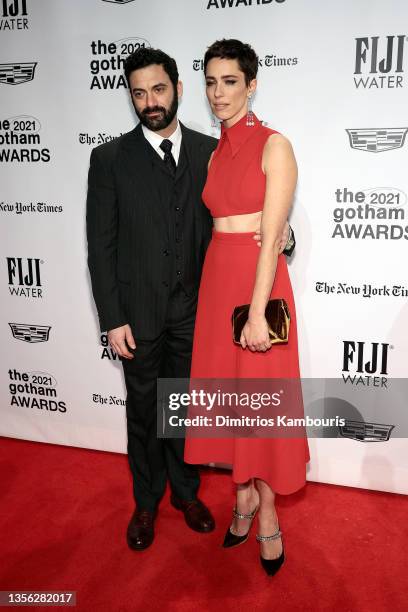 Morgan Spector and Rebecca Hall attend the 2021 Gotham Awards Presented By The Gotham Film & Media Institute on November 29, 2021 in New York City.