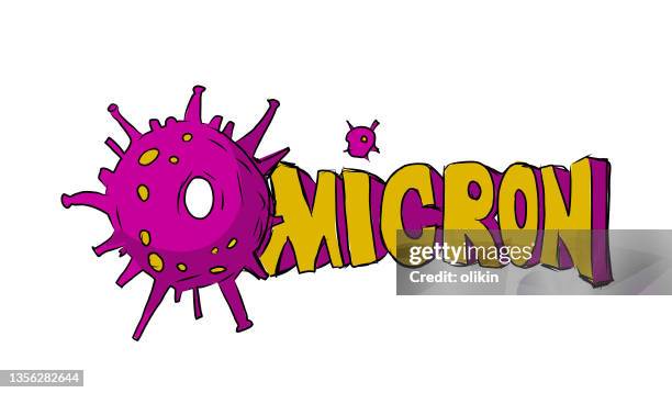 word omicron color - antigen stock illustrations