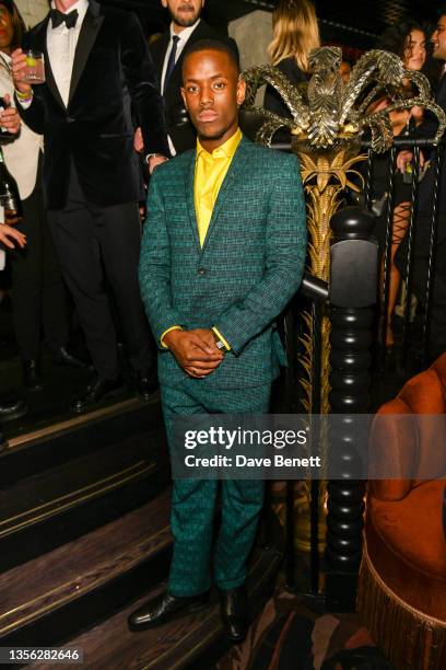 Micheal Ward attends the Tommy Hilfiger after party attends the on November 29, 2021 in London, England.