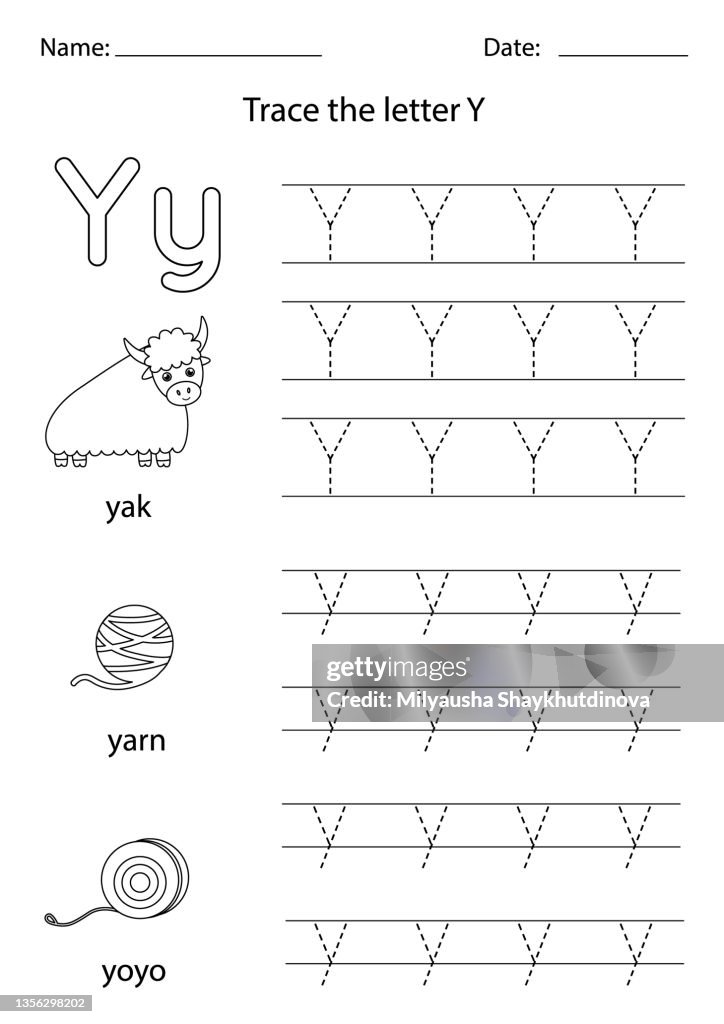English Script Y Learning English Alphabet For Kids Letter Y High-Res Vector Graphic ...