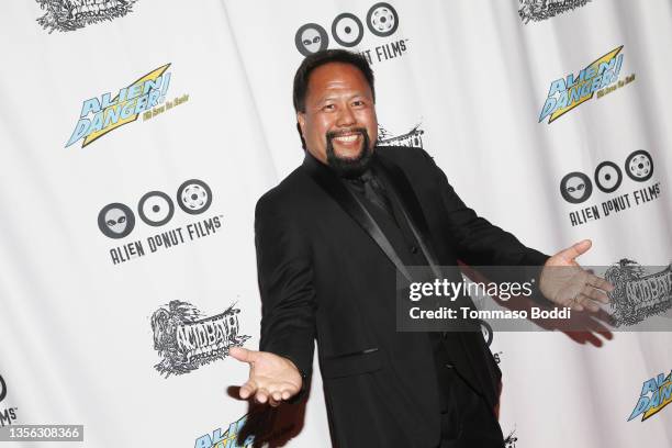 Bill Victor Arucan attends the "Alien Danger! With Raven Van Slender" Premiere at TCL Chinese Theatre on November 29, 2021 in Hollywood, California.