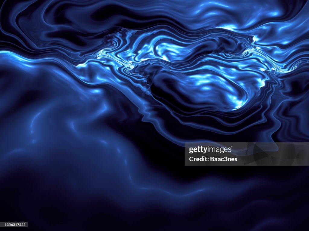 Abstract digital template - flowing liquid