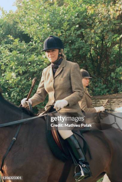Camilla Parker-Bowles, dans le Wiltshire, pour une chasse à courre à laquelle participe également le Prince Charles.