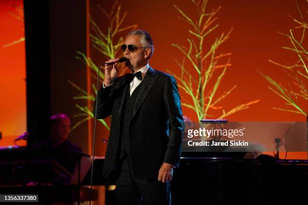Andrea Bocelli attends Prostate Cancer Research Foundation's 25th New York Dinner at The Plaza on November 29, 2021 in New York City.
