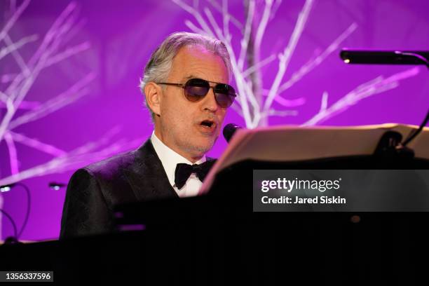 Andrea Bocelli attends Prostate Cancer Research Foundation's 25th New York Dinner at The Plaza on November 29, 2021 in New York City.