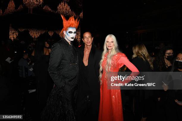 Charles Jeffrey, Rick Owens and Kristen McMenamy attend The Fashion Awards 2021 at the Royal Albert Hall on November 29, 2021 in London, England.