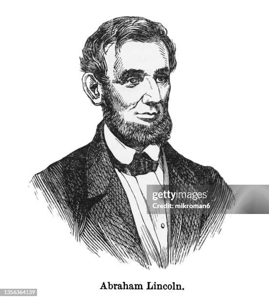 portrait of abraham lincoln, the 16th president of the united states. - abraham lincoln stock pictures, royalty-free photos & images