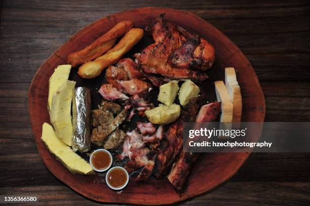 jamaican delight - jerk chicken stock pictures, royalty-free photos & images