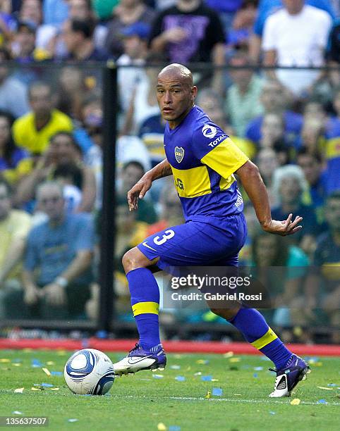 Clemente Rodriguez, from Boca Juniors, in action during a match between Boca and All Boys as part of the IVECO Bicentenario Apertura 2011 at the...