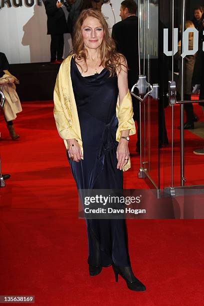Geraldine James attends the world premiere of The Girl With The Dragon Tattoo at The Odeon Leicester Square on December 12, 2011 in London, United...