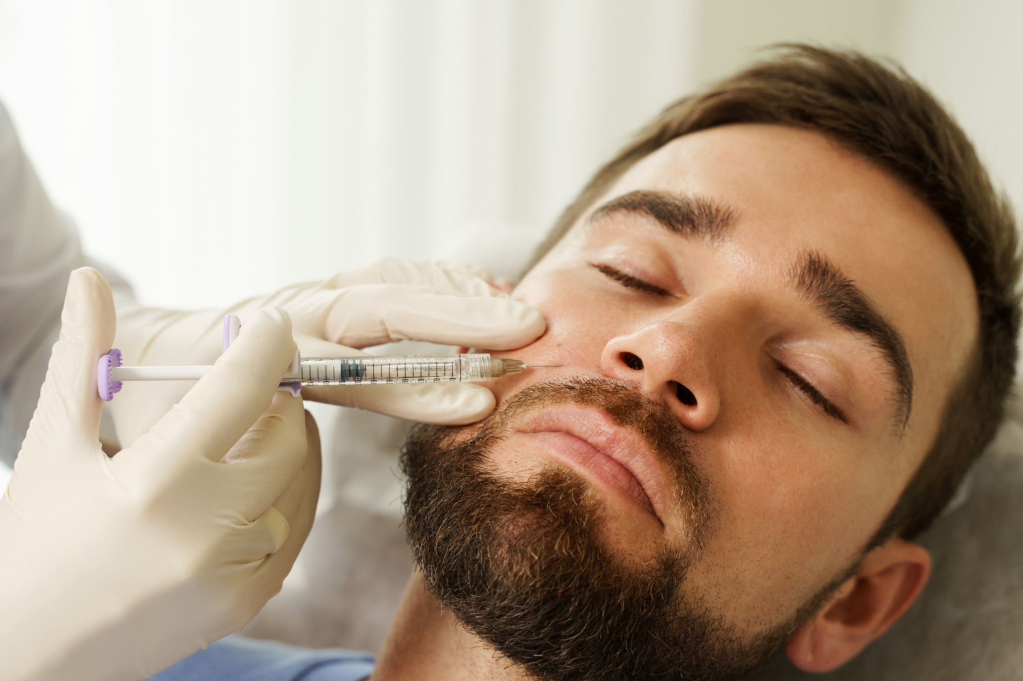 men receiving fillers