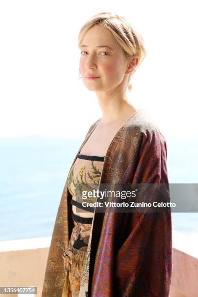 In this shot released on November 30, Actress Alba Rohrwacher poses at Hotel Excelsior on September 9, 2021 in Venice, Italy.