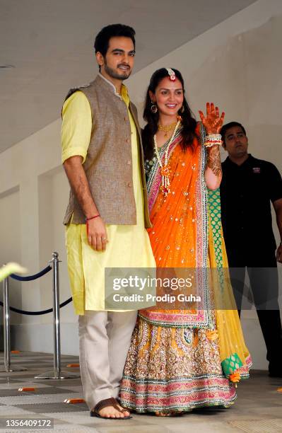 Bharat Takhtani attends Esha Deol's mehndi ceremony on June 27,2012 in Mumbai, India