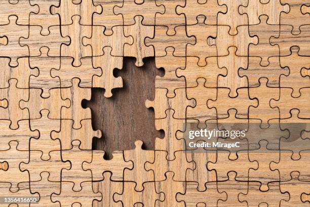 wooden jigsaw puzzle about to be finished - failure stock pictures, royalty-free photos & images
