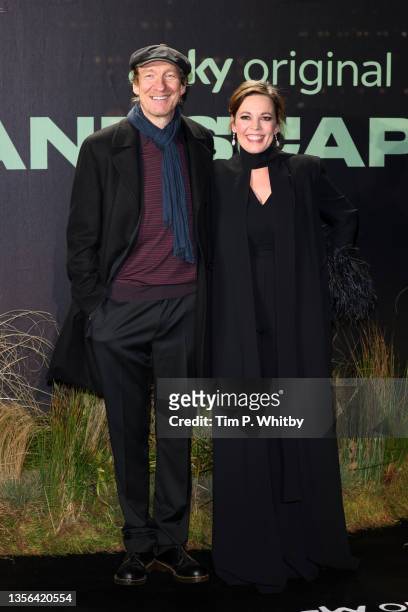 David Thewlis and Olivia Colman attend the "Landscapers" UK Premiere at Queen Elizabeth Hall on November 30, 2021 in London, England.