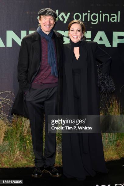 David Thewlis and Olivia Colman attend the "Landscapers" UK Premiere at Queen Elizabeth Hall on November 30, 2021 in London, England.