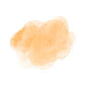 Watercolor yellow stain texture. Can be used as brush. Vector