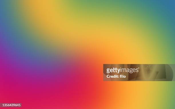 rainbow swirl abstract blur background - colours merging stock illustrations