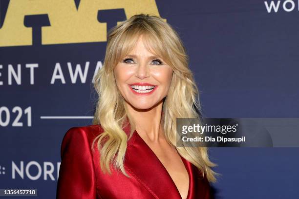 Christie Brinkley attends the 35th Annual Footwear News Achievement Awards on November 30, 2021 in New York City.