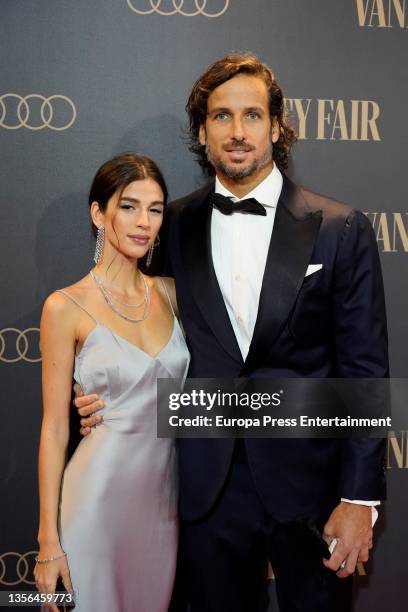 Feliciano Lopez and Sandra Gago attend the 'Vanity Fair 2021 Person of the Year' award gala held at the Royal Palace on December 01 in Madrid, Spain.