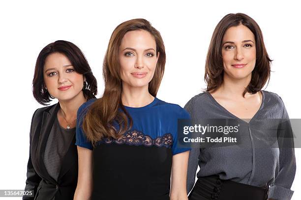 Director Angelina Jolie and actresses Vanessa Glodjo and Zana Marjanovic are photographed for USA Today on December 3, 2011 in New York City....