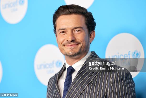 Orlando Bloom attends the UNICEF At 75 Celebration at NeueHouse Los Angeles on November 30, 2021 in Hollywood, California.