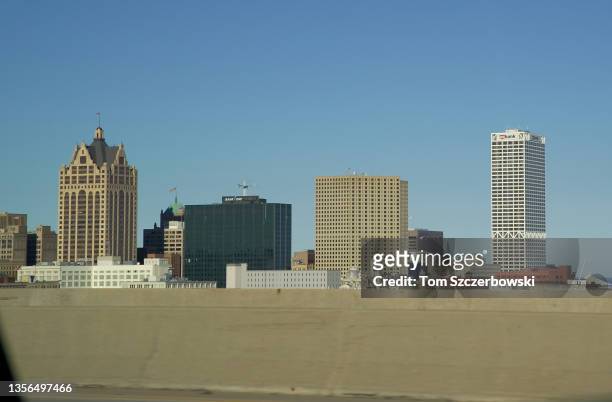 General view of the Milwaukee city skyline from the highway on September 26, 2004 in Milwaukee, Wisconsin.