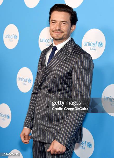 Orlando Bloom attends the UNICEF At 75 Celebration at NeueHouse Los Angeles on November 30, 2021 in Hollywood, California.