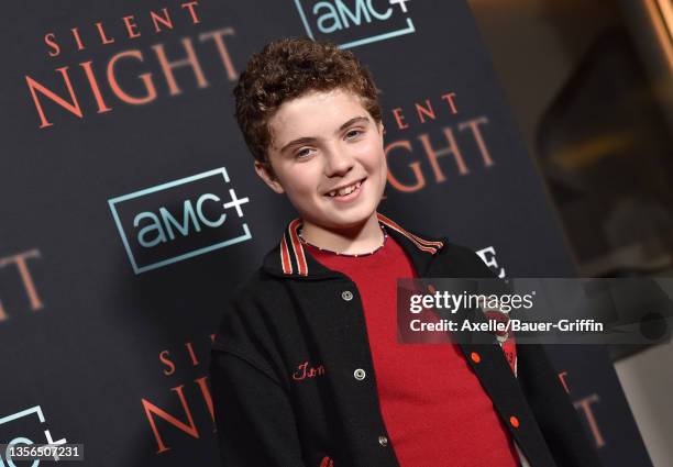 Roman Griffin Davis attends the Los Angeles Special Screening of RLJE Films' "Silent Night" at NeueHouse Los Angeles on November 30, 2021 in...
