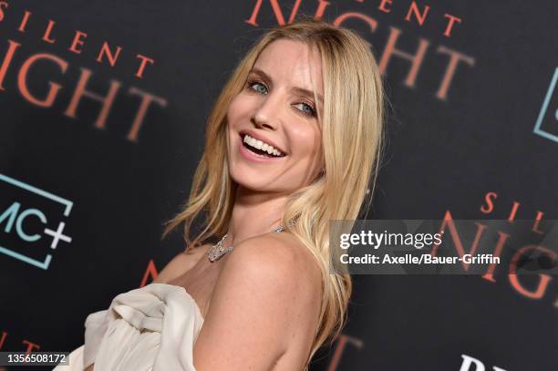 Annabelle Wallis attends the Los Angeles Special Screening of RLJE Films' "Silent Night" at NeueHouse Los Angeles on November 30, 2021 in Hollywood,...