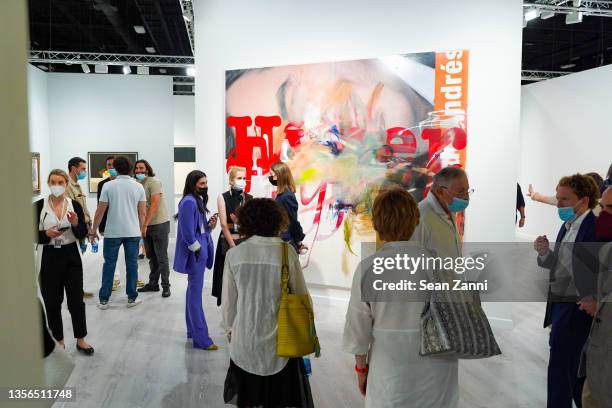 Art Basel Miami Beach Art Fair Preview Day at Miami Beach Convention Center on November 30, 2021 in Miami Beach, Florida.