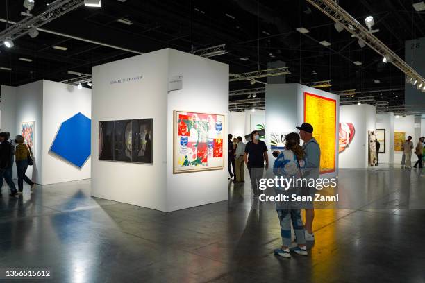 Art Basel Miami Beach Art Fair Preview Day at Miami Beach Convention Center on November 30, 2021 in Miami Beach, Florida.