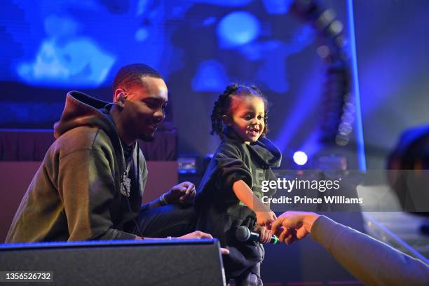 Herbo and Son perform during G Herbo In Concert at Tabernacle on November 27, 2021 in Atlanta, Georgia.