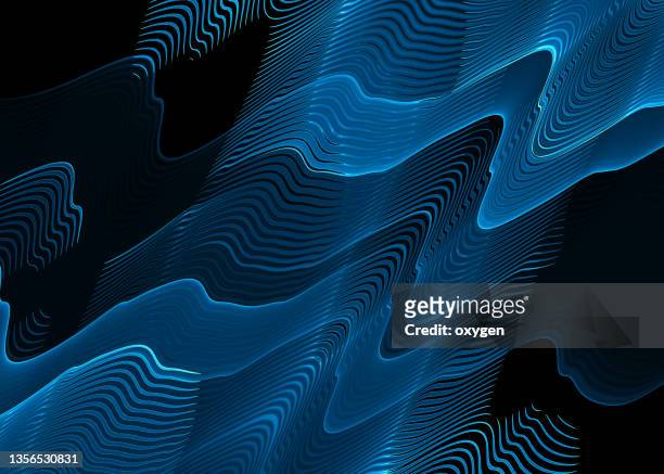 abstract blue wave striped motion transparent  composition fluid shape zigzag dark abstract background - navy blues v pies legends stock pictures, royalty-free photos & images
