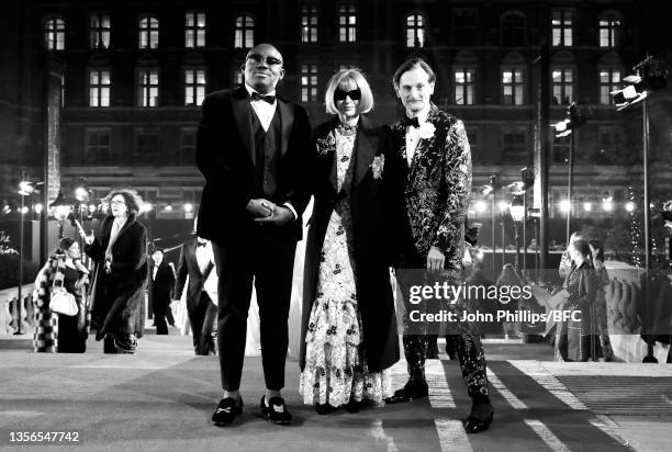 Edward Enninful, Anna Wintour and Hamish Bowles attend The Fashion Awards 2021 at Royal Albert Hall on November 29, 2021 in London, England.