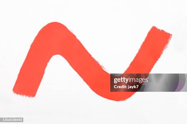 red paint strokes - zigzag stock pictures, royalty-free photos & images