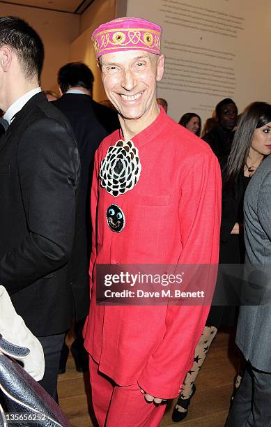 Andrew Logan attends a private viewing of the Krug Happiness Exhibition at the Royal Academy of Arts on December 12, 2011 in London, England.