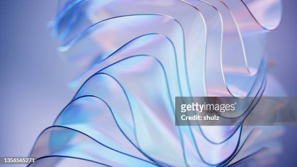 modern abstract wavy background - 3d glass stock pictures, royalty-free photos & images