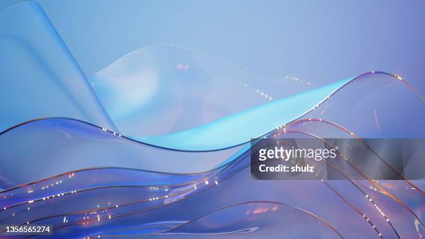modern abstract wavy background - glass material stock pictures, royalty-free photos & images