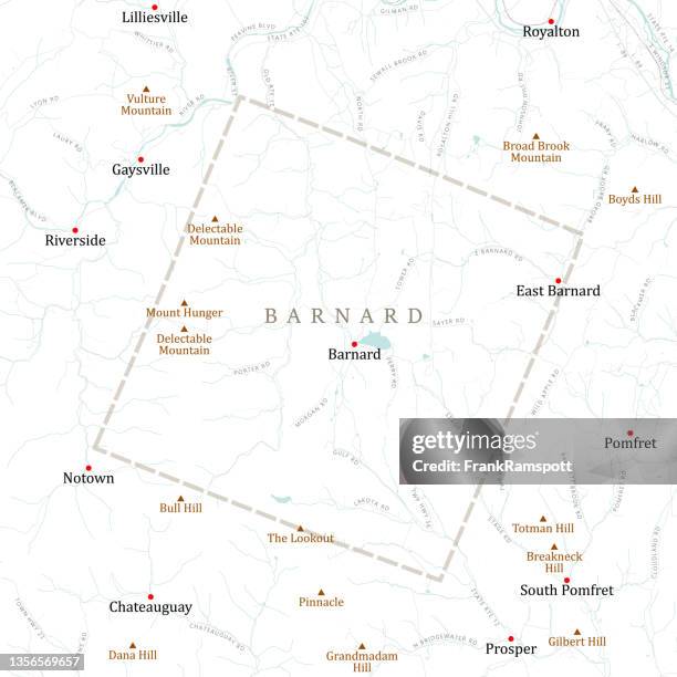 vt windsor barnard vector road map - barnard vermont stock illustrations