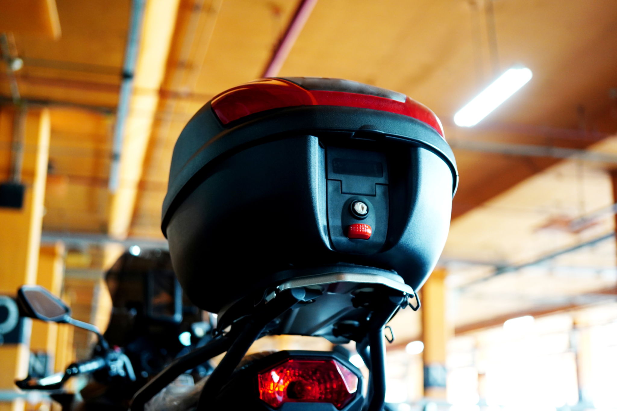 motorcycle gear storage