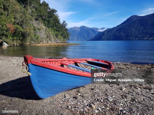 peulla boat,scenic view of lake by mountains against sky,puerto varas,los lagos region,chile - puerto varas stock pictures, royalty-free photos & images