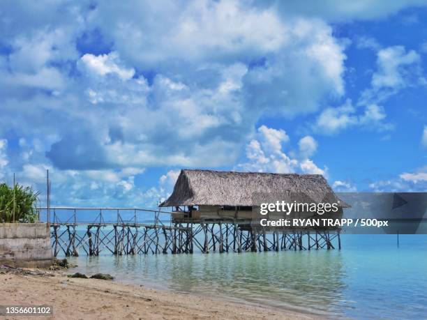 tarawa,scenic view of sea against sky,kiribati - tarawa stock pictures, royalty-free photos & images