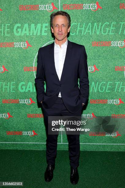 Seth Meyers attends Change the Game: The Seventh Annual Grassroot Soccer World AIDS Day Gala at Ziegfeld Ballroom on November 30, 2021 in New York...