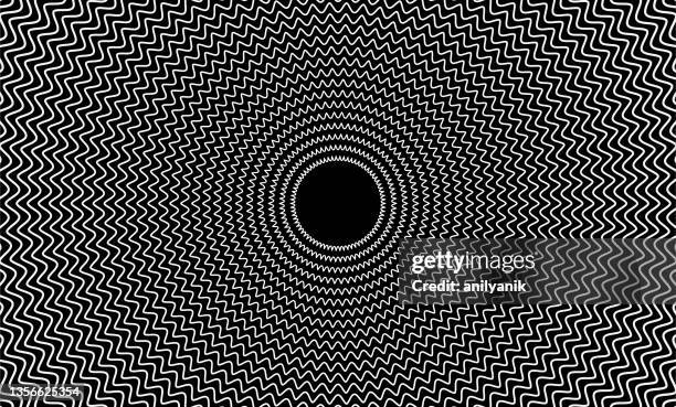 zig zag pattern on dark background - mandala pattern stock illustrations