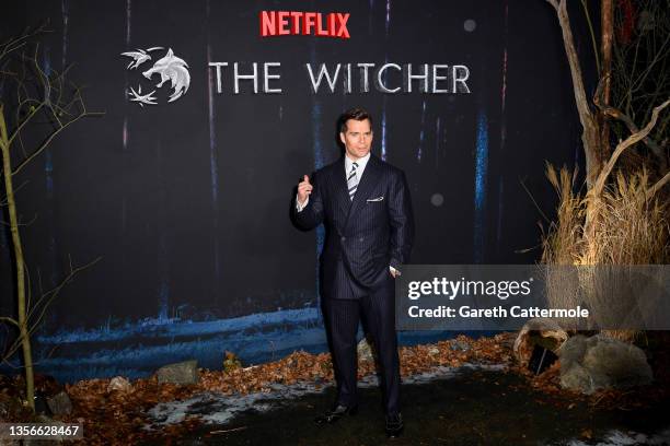 Henry Cavill attends the World Premiere of "The Witcher: Season 2" at Odeon Luxe Leicester Square on December 01, 2021 in London, England.