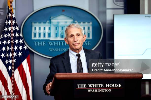Dr. Anthony Fauci, Director of the National Institute of Allergy and Infectious Diseases and the Chief Medical Advisor to the President, delivers an...