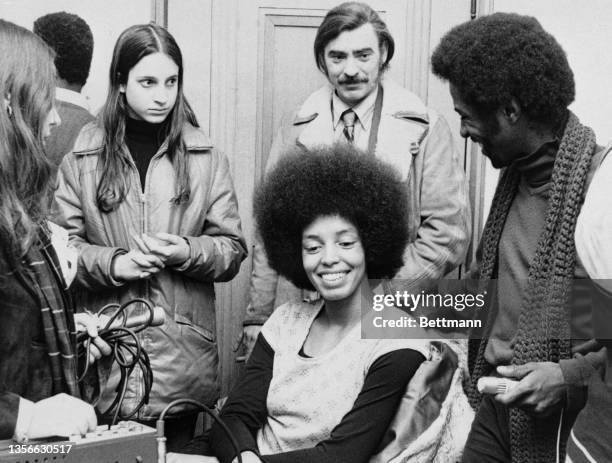 Fania Davis Jordan , younger sister of Angela Davis who is presently on trial in San Jose, CA. She talks with students and supporters at the...