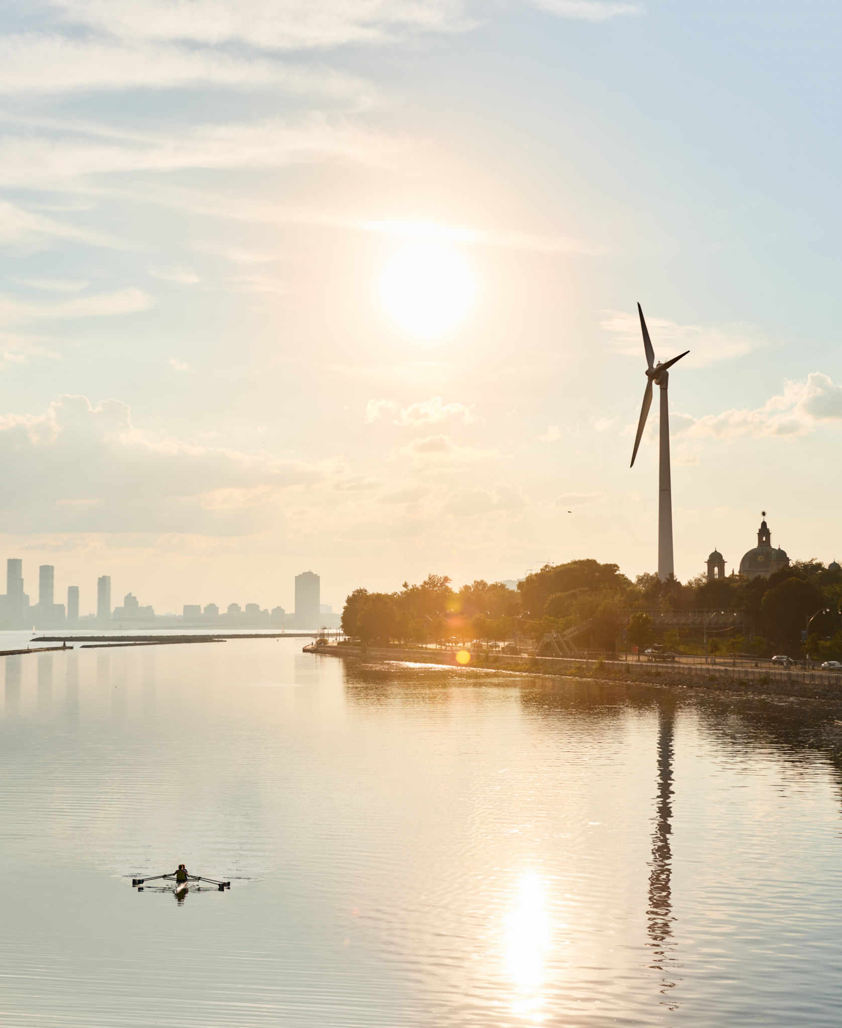 wind turbines city